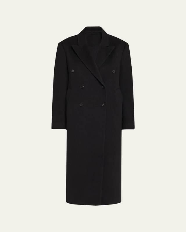 Rosco Double-Breasted Wool-Cashmere Long Coat
